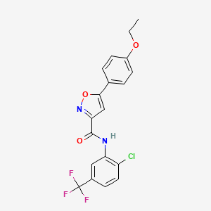 molecular formula C19H14ClF3N2O3 B14986383 N-[2-chloro-5-(trifluoromethyl)phenyl]-5-(4-ethoxyphenyl)-1,2-oxazole-3-carboxamide 