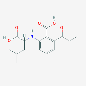 molecular formula C16H21NO5 B1498653 N-(2-Carboxy-3-propanoylphenyl)leucine CAS No. 102601-55-8