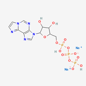 molecular formula C12H14N5Na2O13P3 B1498659 Disodium;[[(3,4-dihydroxy-5-imidazo[2,1-f]purin-3-yloxolan-2-yl)methoxy-hydroxyphosphoryl]oxy-oxidophosphoryl] hydrogen phosphate CAS No. 60777-99-3
