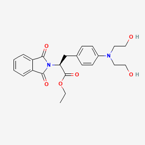 molecular formula C23H26N2O6 B1498671 Ethyl (S)-alpha-((4-(bis(2-hydroxyethyl)amino)phenyl)methyl)-1,3-dihydro-1,3-dioxo-2H-isoindole-2-acetate CAS No. 97338-02-8