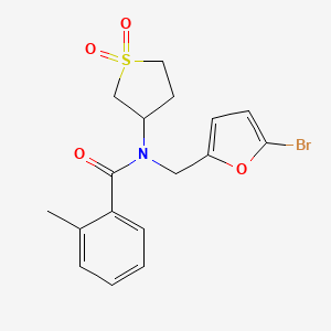 molecular formula C17H18BrNO4S B14986721 N-[(5-bromofuran-2-yl)methyl]-N-(1,1-dioxidotetrahydrothiophen-3-yl)-2-methylbenzamide 