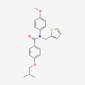 molecular formula C23H25NO3S B14986820 N-(4-methoxyphenyl)-4-(2-methylpropoxy)-N-(thiophen-2-ylmethyl)benzamide 
