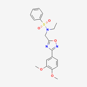 molecular formula C19H21N3O5S B14986822 N-{[3-(3,4-dimethoxyphenyl)-1,2,4-oxadiazol-5-yl]methyl}-N-ethylbenzenesulfonamide 