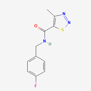molecular formula C11H10FN3OS B14986832 N-(4-fluorobenzyl)-4-methyl-1,2,3-thiadiazole-5-carboxamide 