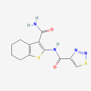 molecular formula C12H12N4O2S2 B14986928 N-(3-carbamoyl-4,5,6,7-tetrahydro-1-benzothiophen-2-yl)-1,2,3-thiadiazole-4-carboxamide 
