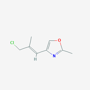 4-(3-Chloro-2-methylprop-1-enyl)-2-methyl-1,3-oxazole