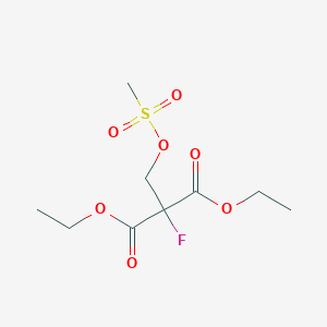 Diethyl fluoro{[(methanesulfonyl)oxy]methyl}propanedioate