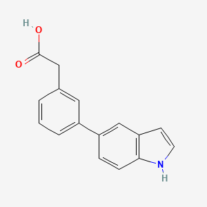 2-(3-(1h-Indol-5-yl)phenyl)acetic acid