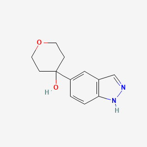 molecular formula C12H14N2O2 B1498721 4-(1H-Indazol-5-YL)-tetrahydro-pyran-4-OL CAS No. 885272-57-1
