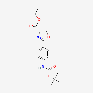 Ethyl 2-(4-(tert-butoxycarbonylamino)phenyl)oxazole-4-carboxylate