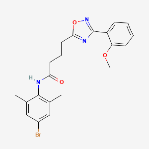 molecular formula C21H22BrN3O3 B14987238 N-(4-bromo-2,6-dimethylphenyl)-4-[3-(2-methoxyphenyl)-1,2,4-oxadiazol-5-yl]butanamide 