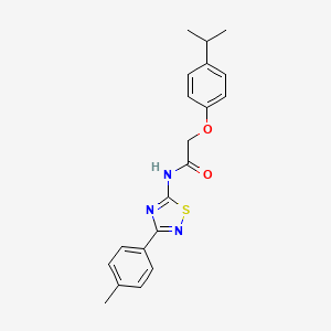 molecular formula C20H21N3O2S B14987334 N-[3-(4-methylphenyl)-1,2,4-thiadiazol-5-yl]-2-[4-(propan-2-yl)phenoxy]acetamide 