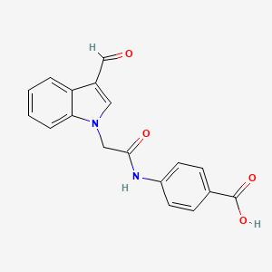 4-[2-(3-Formyl-indol-1-yl)-acetylamino]-benzoic acid