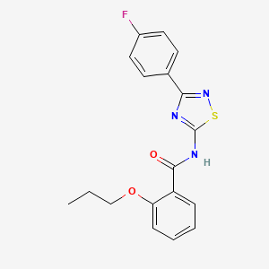 molecular formula C18H16FN3O2S B14987470 N-[3-(4-fluorophenyl)-1,2,4-thiadiazol-5-yl]-2-propoxybenzamide 