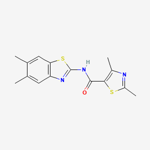 molecular formula C15H15N3OS2 B14987507 N-(5,6-dimethyl-1,3-benzothiazol-2-yl)-2,4-dimethyl-1,3-thiazole-5-carboxamide 