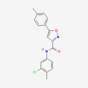 molecular formula C18H15ClN2O2 B14987546 N-(3-chloro-4-methylphenyl)-5-(4-methylphenyl)-1,2-oxazole-3-carboxamide 