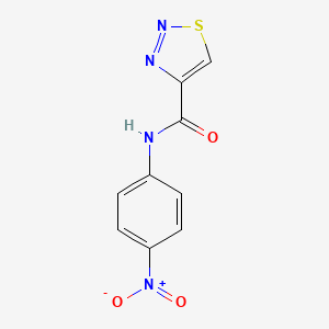 molecular formula C9H6N4O3S B14987587 N-(4-nitrophenyl)-1,2,3-thiadiazole-4-carboxamide 