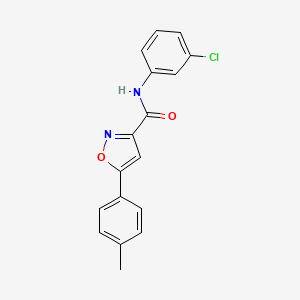 molecular formula C17H13ClN2O2 B14987632 N-(3-chlorophenyl)-5-(4-methylphenyl)-1,2-oxazole-3-carboxamide 