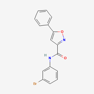 molecular formula C16H11BrN2O2 B14987719 N-(3-bromophenyl)-5-phenyl-1,2-oxazole-3-carboxamide 