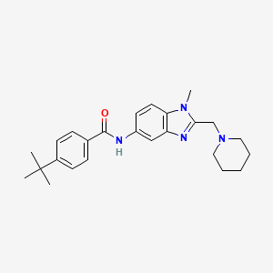 molecular formula C25H32N4O B14987813 4-tert-butyl-N-[1-methyl-2-(piperidin-1-ylmethyl)-1H-benzimidazol-5-yl]benzamide 
