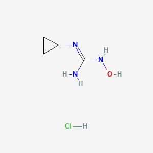 molecular formula C4H10ClN3O B1498784 N-Cyclopropyl-N'-hydroxyguanidine hydrochloride 