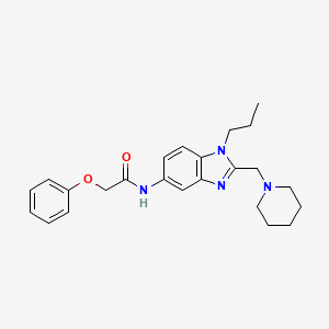 molecular formula C24H30N4O2 B14987844 2-phenoxy-N-[2-(piperidin-1-ylmethyl)-1-propyl-1H-benzimidazol-5-yl]acetamide 
