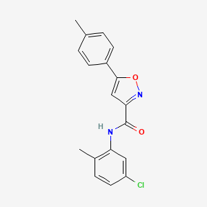 molecular formula C18H15ClN2O2 B14987863 N-(5-chloro-2-methylphenyl)-5-(4-methylphenyl)-1,2-oxazole-3-carboxamide 