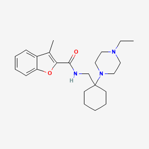 molecular formula C23H33N3O2 B14987953 N-{[1-(4-ethylpiperazin-1-yl)cyclohexyl]methyl}-3-methyl-1-benzofuran-2-carboxamide 