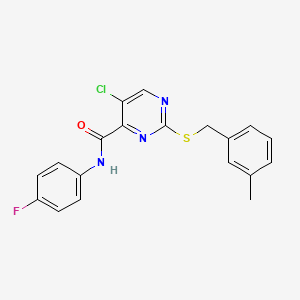 molecular formula C19H15ClFN3OS B14987977 5-chloro-N-(4-fluorophenyl)-2-[(3-methylbenzyl)sulfanyl]pyrimidine-4-carboxamide 