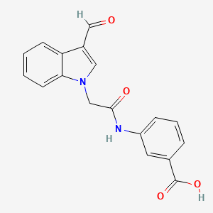 molecular formula C18H14N2O4 B1498799 3-[2-(3-Formyl-indol-1-yl)-acetylamino]-benzoic acid 