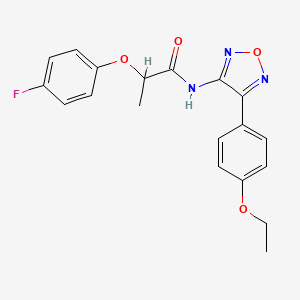 molecular formula C19H18FN3O4 B14988119 N-[4-(4-ethoxyphenyl)-1,2,5-oxadiazol-3-yl]-2-(4-fluorophenoxy)propanamide 