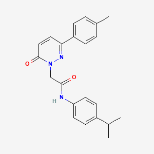 molecular formula C22H23N3O2 B14988159 N-(4-isopropylphenyl)-2-(6-oxo-3-(p-tolyl)pyridazin-1(6H)-yl)acetamide 