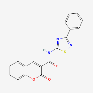 molecular formula C18H11N3O3S B14988210 2-oxo-N-(3-phenyl-1,2,4-thiadiazol-5-yl)-2H-chromene-3-carboxamide 