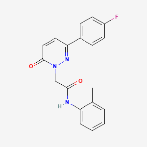 molecular formula C19H16FN3O2 B14988264 2-(3-(4-fluorophenyl)-6-oxopyridazin-1(6H)-yl)-N-(o-tolyl)acetamide 