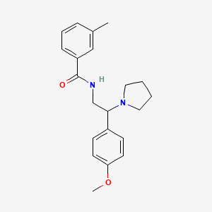molecular formula C21H26N2O2 B14988336 N-[2-(4-methoxyphenyl)-2-(pyrrolidin-1-yl)ethyl]-3-methylbenzamide 