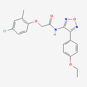 molecular formula C19H18ClN3O4 B14988641 2-(4-chloro-2-methylphenoxy)-N-[4-(4-ethoxyphenyl)-1,2,5-oxadiazol-3-yl]acetamide 