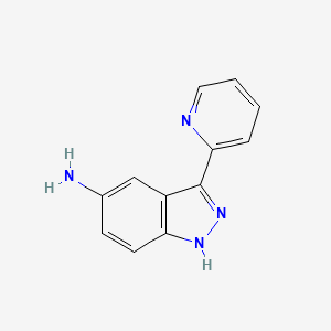 molecular formula C12H10N4 B1498866 3-(pyridin-2-yl)-1H-indazol-5-amine CAS No. 1177100-99-0