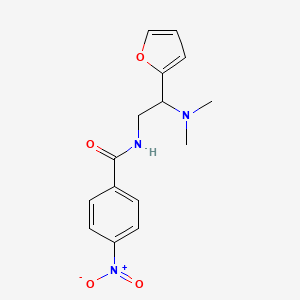 molecular formula C15H17N3O4 B14988734 N-[2-(dimethylamino)-2-(furan-2-yl)ethyl]-4-nitrobenzamide 