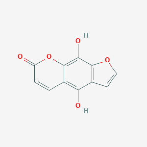 molecular formula C11H6O5 B149889 7H-Furo(3,2-g)(1)benzopyran-7-one, 4,9-dihydroxy- CAS No. 14348-23-3
