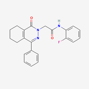 molecular formula C22H20FN3O2 B14989040 N-(2-fluorophenyl)-2-(1-oxo-4-phenyl-5,6,7,8-tetrahydrophthalazin-2(1H)-yl)acetamide 