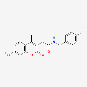 molecular formula C19H16FNO4 B14989100 N-(4-fluorobenzyl)-2-(7-hydroxy-4-methyl-2-oxo-2H-chromen-3-yl)acetamide 