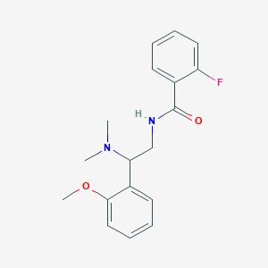 molecular formula C18H21FN2O2 B14989120 N-[2-(dimethylamino)-2-(2-methoxyphenyl)ethyl]-2-fluorobenzamide 
