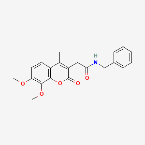 molecular formula C21H21NO5 B14989131 N-benzyl-2-(7,8-dimethoxy-4-methyl-2-oxo-2H-chromen-3-yl)acetamide 