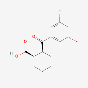 molecular formula C14H14F2O3 B1498915 cis-2-(3,5-Difluorobenzoyl)cyclohexane-1-carboxylic acid 