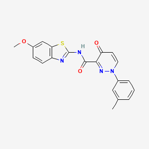 molecular formula C20H16N4O3S B14989189 N-(6-methoxy-1,3-benzothiazol-2-yl)-1-(3-methylphenyl)-4-oxo-1,4-dihydropyridazine-3-carboxamide 