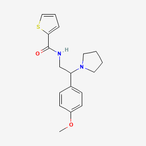 molecular formula C18H22N2O2S B14989249 N-[2-(4-methoxyphenyl)-2-(pyrrolidin-1-yl)ethyl]thiophene-2-carboxamide 