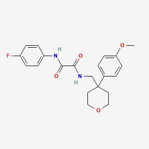 molecular formula C21H23FN2O4 B14989273 N'-(4-Fluorophenyl)-N-{[4-(4-methoxyphenyl)oxan-4-YL]methyl}ethanediamide 