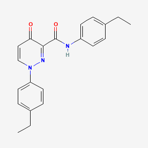 molecular formula C21H21N3O2 B14989341 N,1-bis(4-ethylphenyl)-4-oxo-1,4-dihydropyridazine-3-carboxamide 