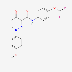 molecular formula C20H17F2N3O4 B14989486 N-[4-(difluoromethoxy)phenyl]-1-(4-ethoxyphenyl)-4-oxo-1,4-dihydropyridazine-3-carboxamide 