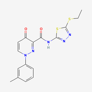 molecular formula C16H15N5O2S2 B14989529 N-[5-(ethylsulfanyl)-1,3,4-thiadiazol-2-yl]-1-(3-methylphenyl)-4-oxo-1,4-dihydropyridazine-3-carboxamide 